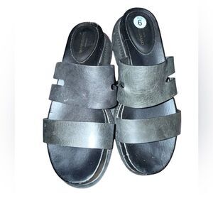 Cole Haan Black 2.zerogrand Slotted Slide Sandals size 6